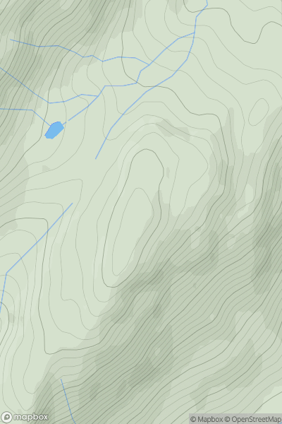 Thumbnail image for Newton Hill [Inveraray to Crianlarich] showing contour plot for surrounding peak